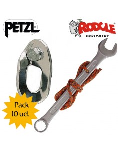 pack 10 vrillee + llave hexagonal de estrella ex 13 con cordino - raumer/petzl