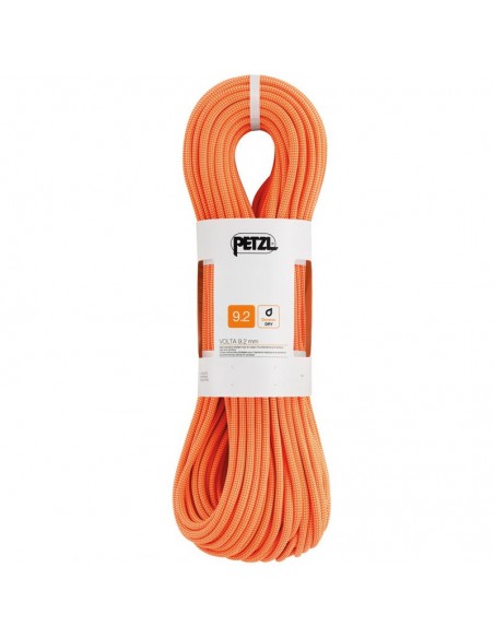 volta 9,2 mm 100 m (naranja) - cuerda triple homologación para escalada y alpinismo técnico - petzl