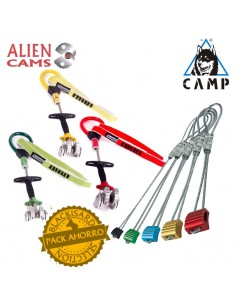 pack pro nut set 5 piezas + semáforo alien cams - juego de fisureros + 3 microfriends - camp