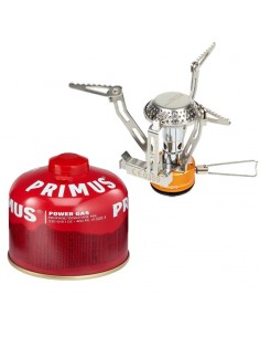 pack gas stove tirich mir with piezo + bombona de gas 230 gr - lacd/primus 2