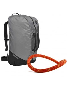 pack cuerda energy 9,5 mm perform 3 (80m) + mochila stone duffel (nikel) - edelweiss/black diamond 2