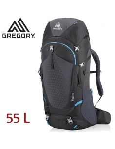 zulu 55 - mochila de trekking 55 l para hombre (ozone black) - gregory