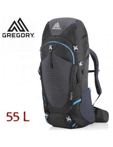 zulu 55 - mochila de trekking 55 l para hombre (ozone black) - gregory