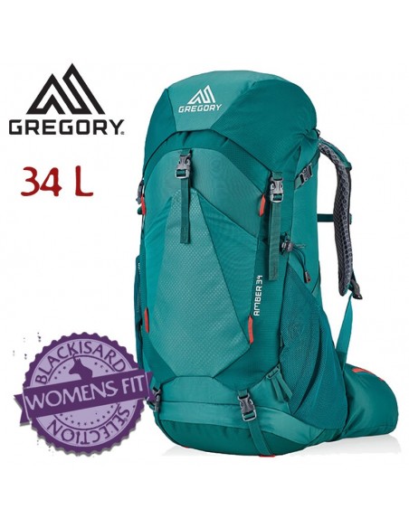 amber 34 - mochila resistente de trekking para mujer 34 l (dark teal) - gregory
