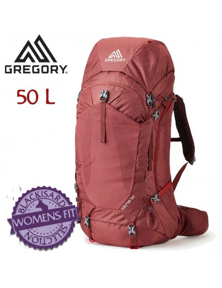 kalmia 50 - mochila de trekking 50 l para mujer (bordeaux red) - gregory