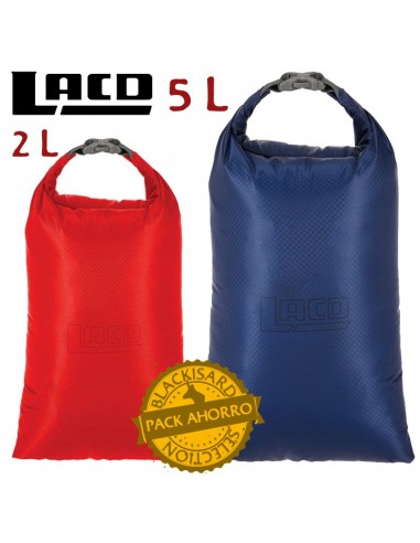 pack drybag superlight 5l (nautilus) + drybag superlight 2l (flame) - lacd