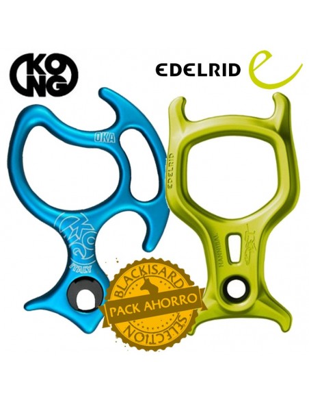 pack oka + hannibal - descensores para barrancos - kong/edelrid