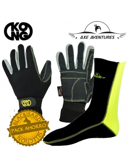 pack canyon gloves + escarpines 5 mm - kong/axe aventures