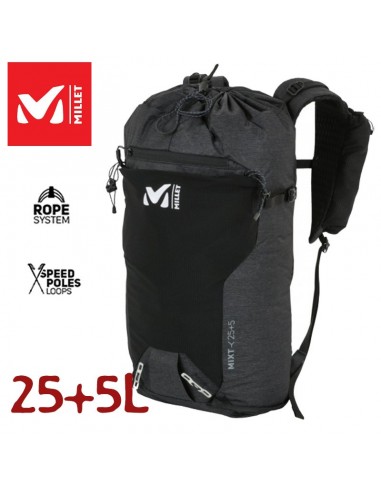 mixt 25+5 (black) - mochila multifuncional 25 l - millet