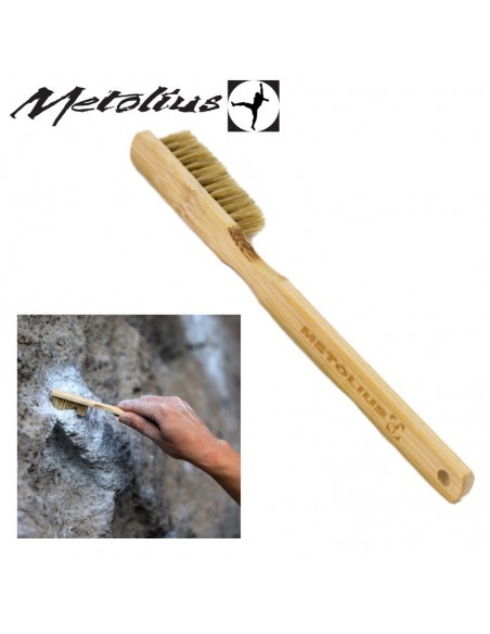 bamboo boar's hair brush - cepillo de bambú para boulder - metolius