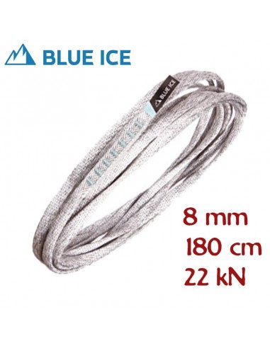 mission light sling 180 cm (white/grey) - anillo tubular dyneema 8 mm - blue ice