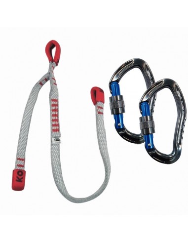 pack y aro speleo 30/50 cm + 2 mosquetones urano rosca - kong/qi'rock