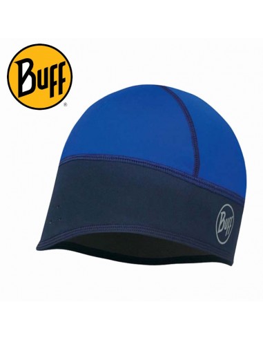 windproof tech fleece hat solid blue - buff