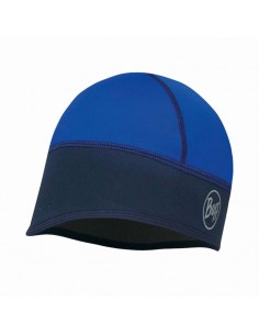 windproof tech fleece hat solid blue - buff 2