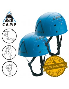 pack 2 rockstar light blue - casco vesátil y sólido (53-62cm) - camp