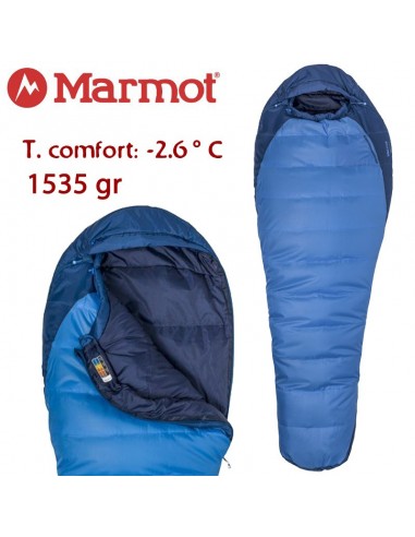 trestles elite eco 15 (clear blue/classic blue) - saco sintético - marmot