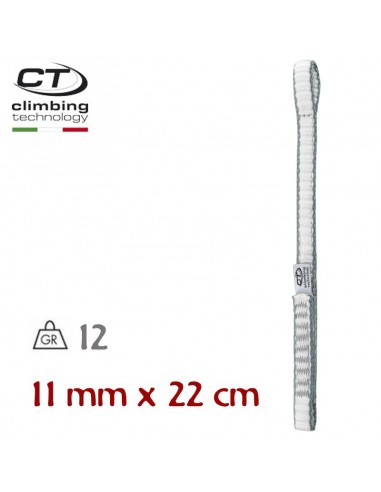 extender dyneema 22 cm (blanco-gris-azul oscuro) - cinta express dyneema - climbing technology