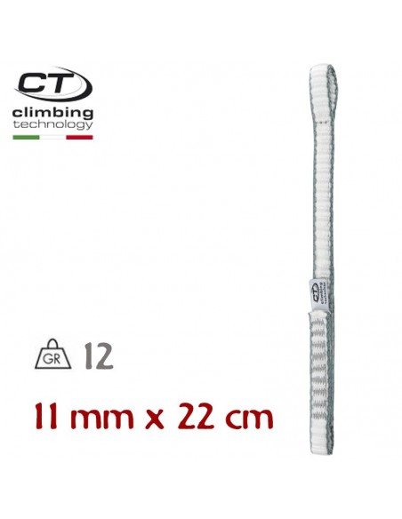 extender dyneema 22 cm (blanco-gris-azul oscuro) - cinta express dyneema - climbing technology