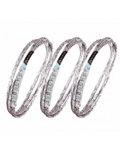 pack 3 mission light sling 60 cm (white/black) - anillo tubular dyneema 8 mm - blue ice 2