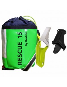 pack rescue 15 (verde) + cuchillo de barranquismo rescue canyoning knife - rodcle/edelrid 2