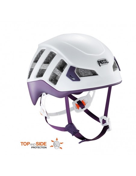 pack arnés choucas pro + casco meteor violeta - blue ice/petzl