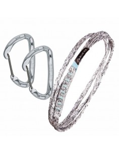 cinta extensible 60 cm con mosquetones pure wire - blue ice / edelrid 2