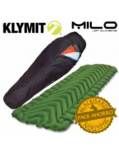 pack static v (green) + bivi bag - klymit / milo