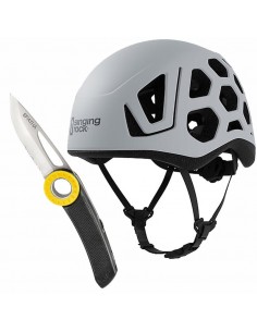 pack casco ligero hex (white) + navaja spatha (negra) - singing rock / petzl 2