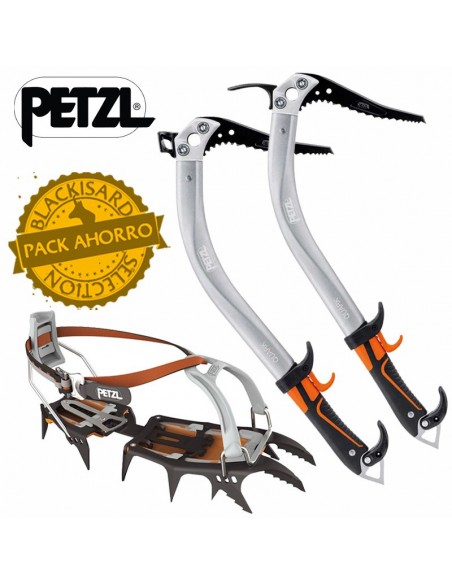 pack 2 quark + crampones sarken - pack corredores - petzl