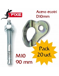 pack 20 plaquetas ecotri d10 mm + 20 parabolts m10x90 mm - fixe