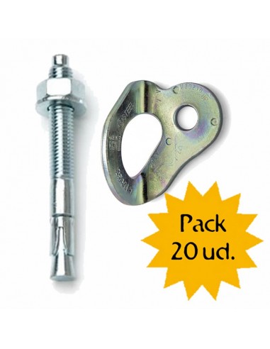 pack 20 plaquetas ecotri d12mm + 20 parabolts m12x90 mm - fixe
