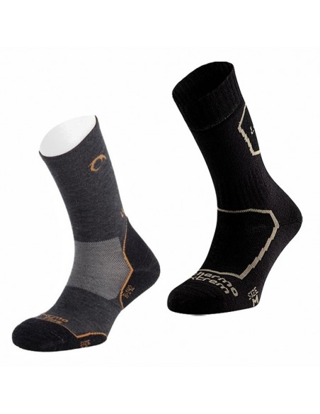 agres + malvina - pack 2 calcetines térmicos con lana merino - lurbel