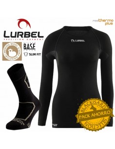 pack calcetines malvina + camiseta alaska women - pack ropa térmica mujer - lurbel