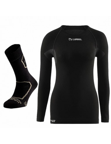 pack calcetines malvina + camiseta alaska women - pack ropa térmica mujer - lurbel