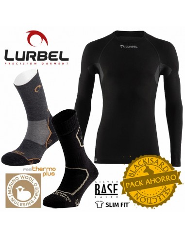pack 2 pares de calcetines y camiseta térmica - lurbel