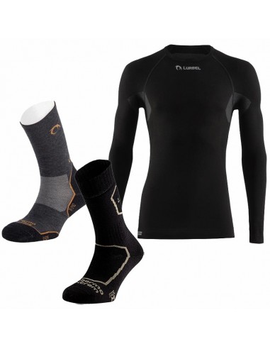 pack 2 pares de calcetines y camiseta térmica - lurbel