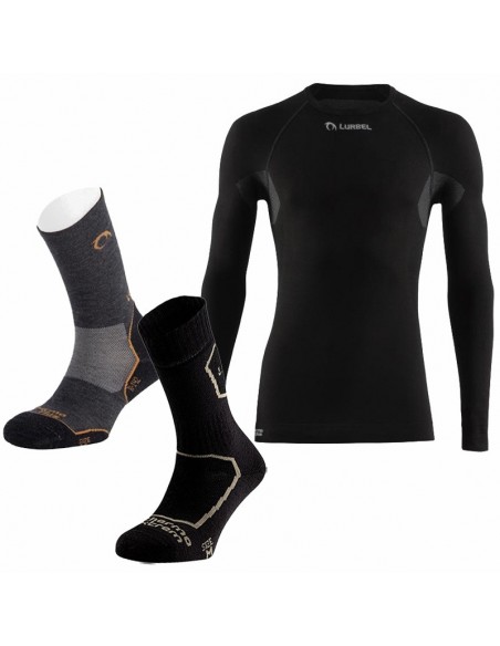 pack 2 pares de calcetines y camiseta térmica - lurbel