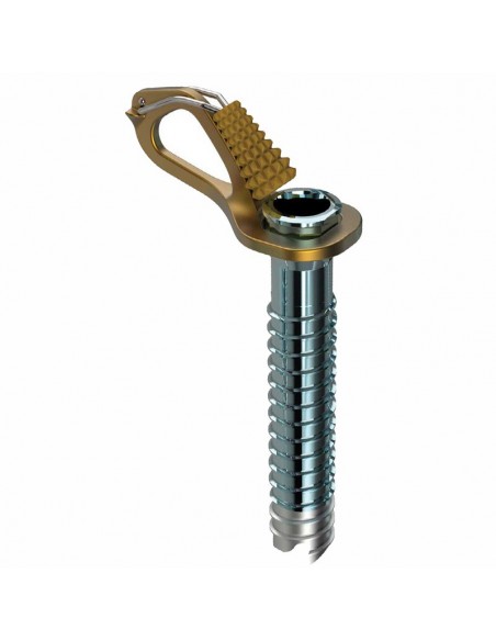 aero lite 13 cm (yellow) - tornillo de hielo ultraligero con manivela - blue ice