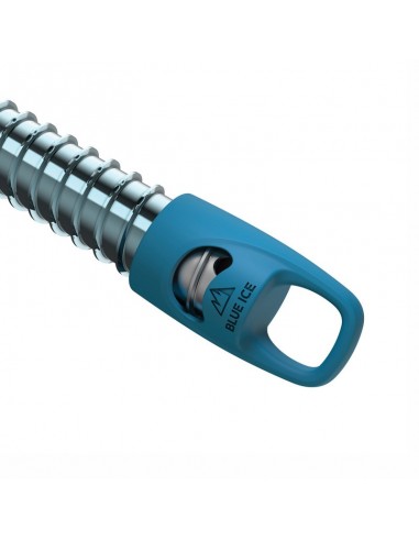 aero lite 16 cm (blue) - tornillo de hielo ultraligero con manivela - blue ice