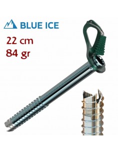 aero lite 22 cm (green) - tornillo de hielo ultraligero con manivela - blue ice