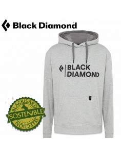 m stacked logo hoody (nickel heather) - sudadera - black diamond