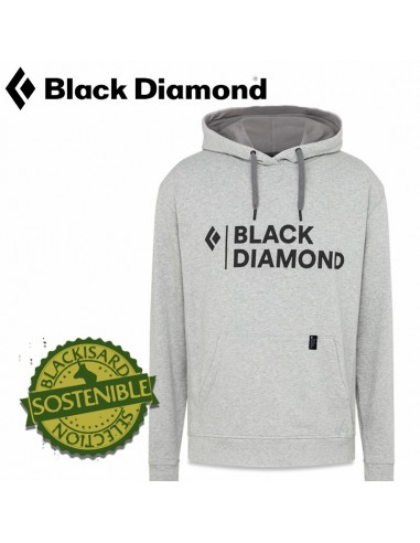 m stacked logo hoody (nickel heather) - sudadera - black diamond