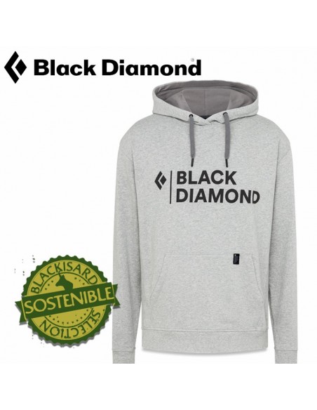 m stacked logo hoody (nickel heather) - sudadera - black diamond