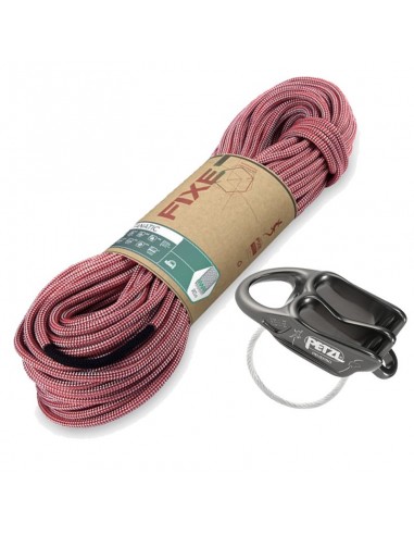 pack cuerda fanatic 50 m + reverso de petzl
