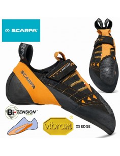 instinct vs (black) - pie de gato agresivo con velcro para hombre - scarpa