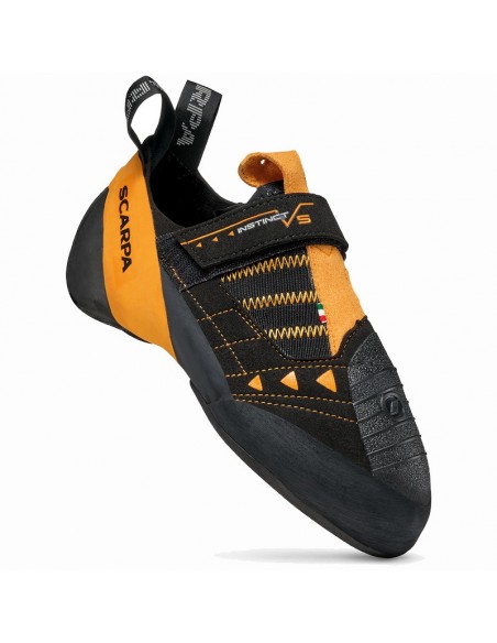 instinct vs (black) - pie de gato agresivo con velcro para hombre - scarpa