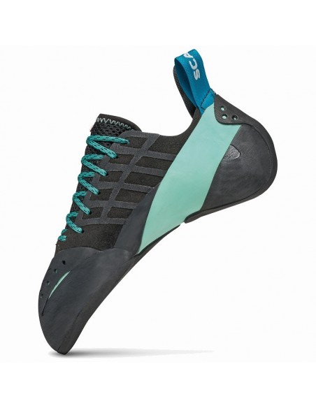 instinct w (black-aqua) - pie de gato agresivo con cordones para mujer - scarpa