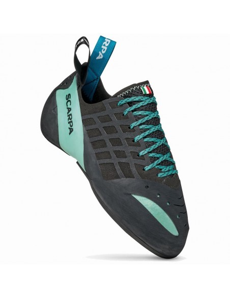 instinct w (black-aqua) - pie de gato agresivo con cordones para mujer - scarpa