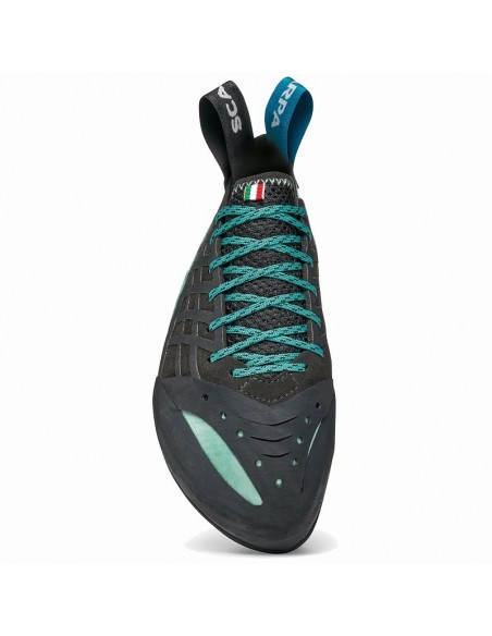 instinct w (black-aqua) - pie de gato agresivo con cordones para mujer - scarpa