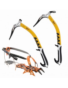 pack piolets bandit (pala y martillo) + crampones blade runner (size 1) - singing rock / cassin 2